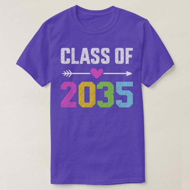 Klass av 2035 PreK student-förskolan studenten T Shirt (Design framsida)