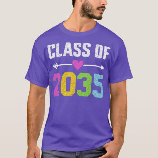 Klass av 2035 PreK student-förskolan studenten T Shirt
