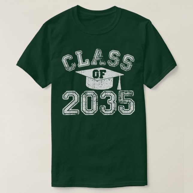 Klass av 2035 PreK Student Preschool Studenten  T Shirt (Design framsida)