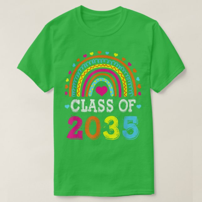 Klass av 2035 PreK Student Preschool  T Shirt (Design framsida)