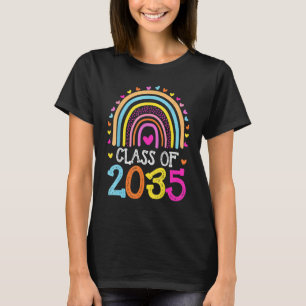 Klass av 2035 Regnbåge före K Kindergarten Graduat T Shirt