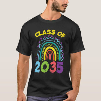 Klass av 2035 Regnbåge första dagen Studenten Gr T Shirt