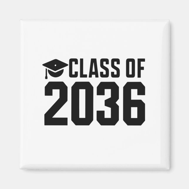 Klass av 2036 års tillväxt med mig Back to school Magnet (Framsidan)