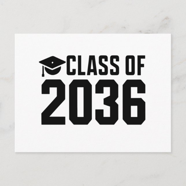 Klass av 2036 års tillväxt med mig Back to school Vykort (Framsida)