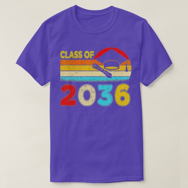Klass av 2036 års tillväxt med mig Kindergarten St T Shirt (Design framsida)