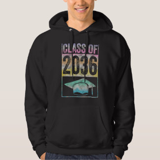 Klass av 2036 års tillväxt med mig Studenten först Hoodie