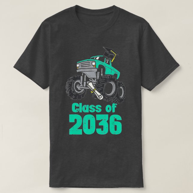 Klass av 2036 Monster Lastbil, första dagen, ökat  T Shirt (Design framsida)