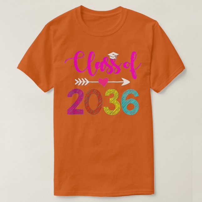 Klass av 2036 PreK Student Preschool Studenten T Shirt (Design framsida)