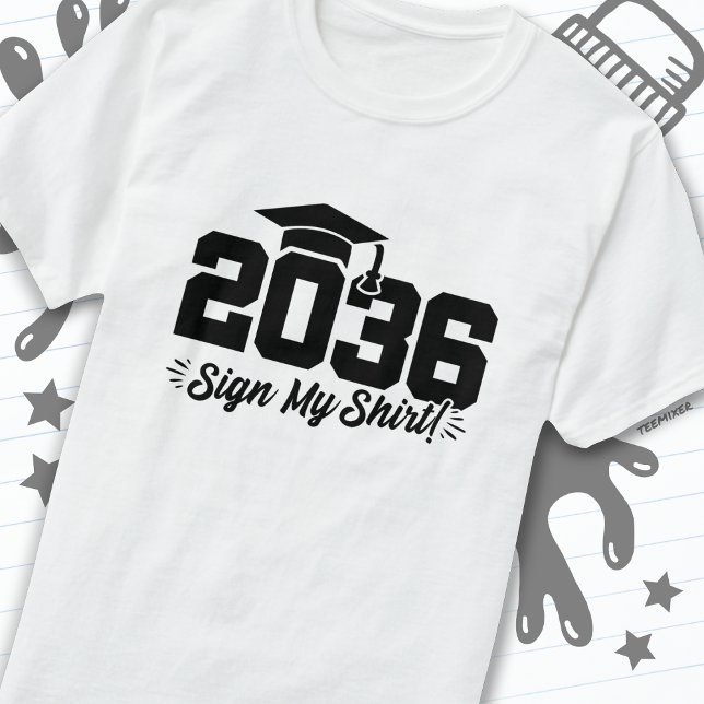 Klass av 2036 Studenten-tecken Min Shirt Senior 20 T Shirt (Skapare uppladdad)