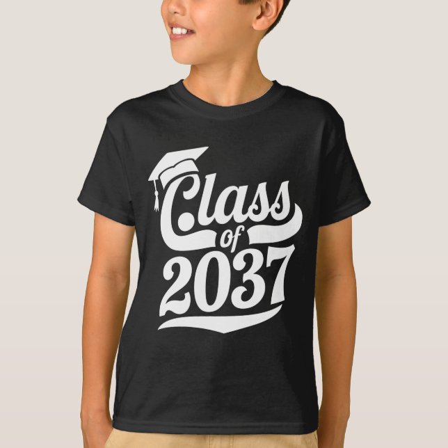Klass av 2037 års tillväxt med mig stolt Student T Shirt (Framsida)