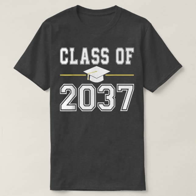 Klass av 2037 års tillväxt med mig Studenten först T Shirt (Design framsida)
