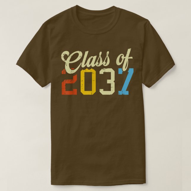Klass av 2037: Retro PreK Kindergarten Preschool S T Shirt (Design framsida)