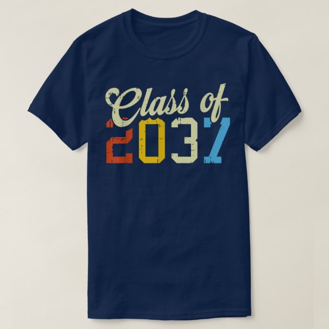 Klass av 2037: Retro PreK Kindergarten Preschool S T Shirt (Design framsida)