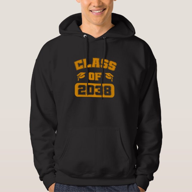 Klass av 2038 års tillväxt med Me Class 2038 Idea  Hoodie (Framsida)
