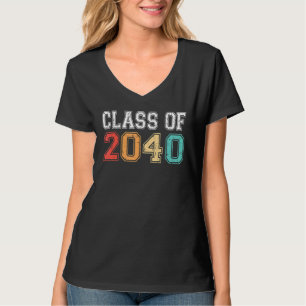 Klass av 2040 års tillväxt med mig Studenten Retro T Shirt