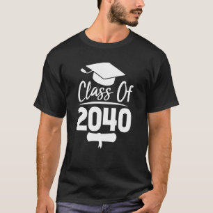 Klass av 2040-tillväxt med min handavtryck Kinderg T Shirt