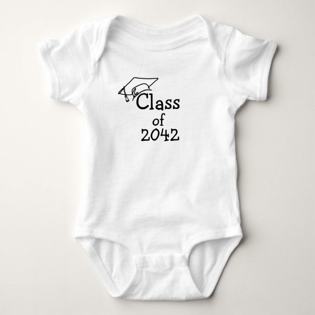 Klass av 2042 Anpassningsbar år Baby-baddräkt T Shirt (Framsida)