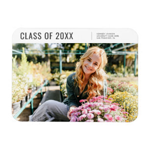 Klass av 20XX Modern Minimalistiskt foto Studenten Magnet