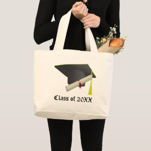 Klass av 20XX Studenten Black Cap & Diploma Jumbo Tygkasse