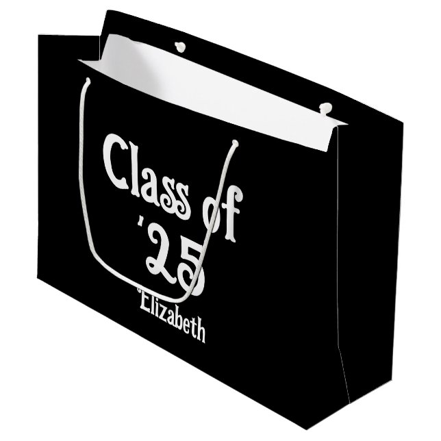 Klass av "23 Black and White Retro Font Grad Namn (Framsidan Vinklad)