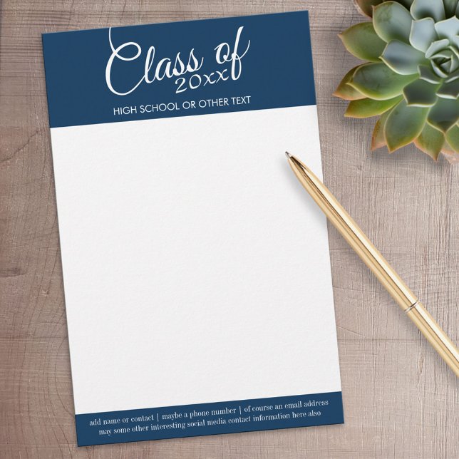 Klass av år och skola - minimalt tack brevpapper (Personalized Stationery)