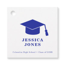 Klass av blå och vit klassisk Studentmössa 2021