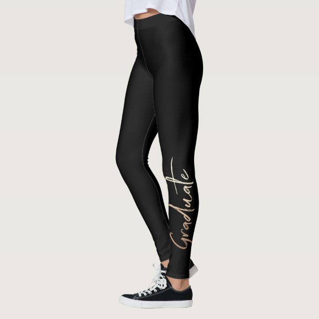 Klass av Elegant Typografi Student Black Guld Leggings (Vänster)