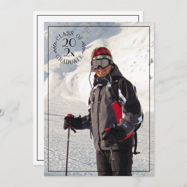 Klass av Grad Photo Modern Typography Meddelande (Fram/baksida)