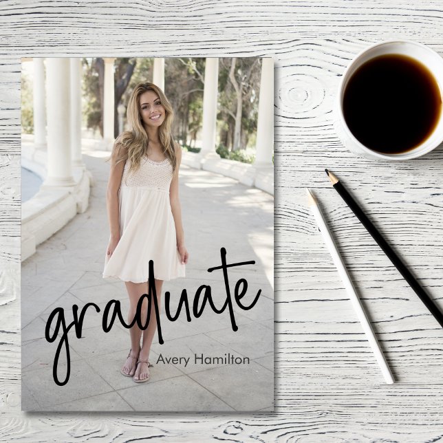 Klass av Graduate Script Card 5 bilder Inbjudningar (Skapare uppladdad)