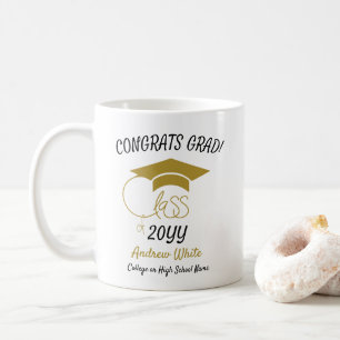 Klass av Gratulerar Grad-inspiration-Guld Modern Kaffemugg