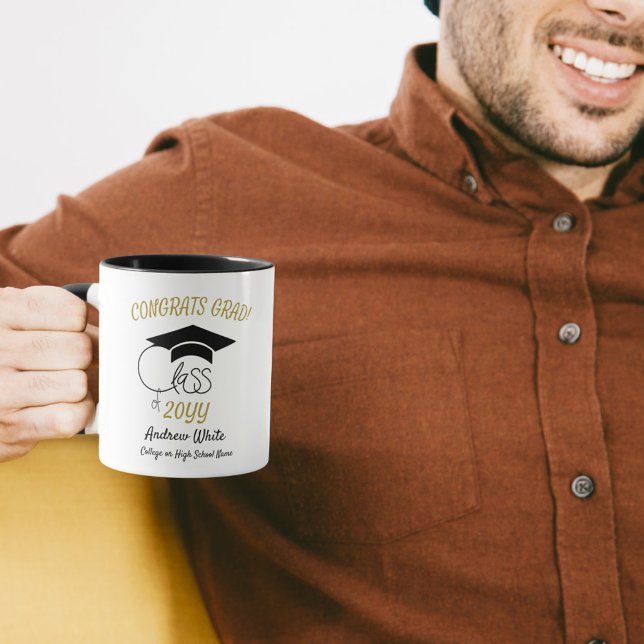 Klass av Gratulerar Grad-inspirationstjänst-Black  Mugg (Celebrate your grad!)