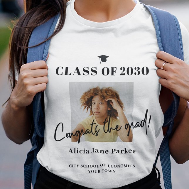 Klass av gratulerara graderingsskript för fotofoto t shirt (Skapare uppladdad)