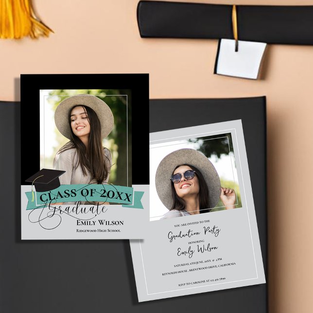 Klass av inbjudan till Photo Mini Studenten 2025 (Class of 2025 Photo Mini Graduation Invitation)