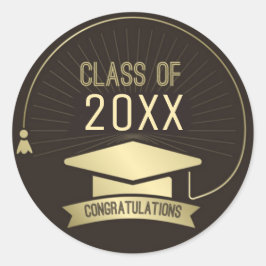 Klass av klassisk rund dekal runt klistermärke