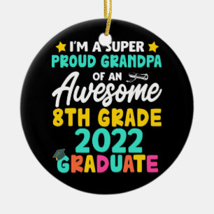 Klass av morfar 2022 8th Klass Studenten  Julgransprydnad Keramik