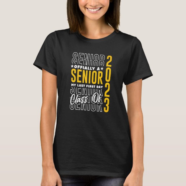 Klass av pensionär 2023 Studenten My Last First Da T Shirt (Framsida)