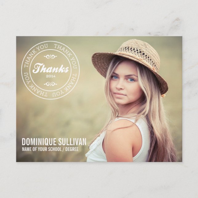 KLASS AV POSTCARD FRIMÄRKE STUDENTEN 2014 VYKORT (Framsida)