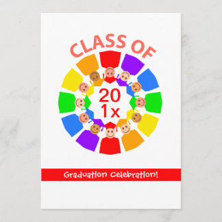 Klass av ... Regnbågsblomma Inbjudningar