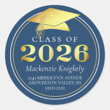 Klass av Returadressen Blue Guld 2025 Elegant