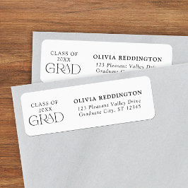 Klass av Returadressen Typography Grad 2025 Returadress Etikett