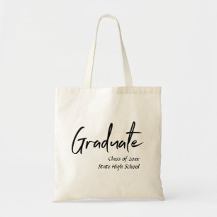 Klass av Student Tote med monogram och namn Tygkasse