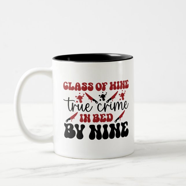klass av vin verkliga brott i sängen av nio Två-Tonad mugg (Vänster)