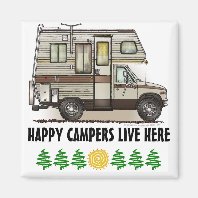 Klass C Camper RV-magneter Magnet (Framsidan)