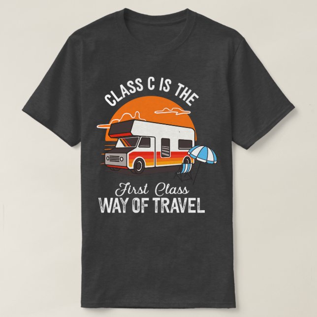 Klass C Motorhome Funny Camper Camping T Shirt (Design framsida)