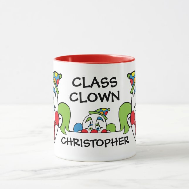 Klass Clown Personlig Namn Mugg (Center)