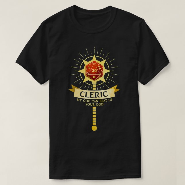 Klass D20 Tabletop Dungeons RPG Dragons  T Shirt (Design framsida)
