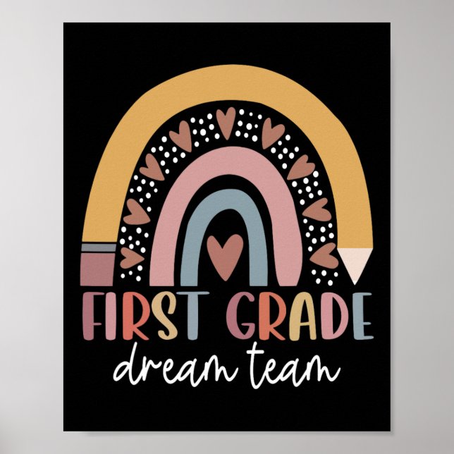 Klass Dream Team Teacher Kids Back to school Gifts Poster (Framsidan)