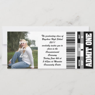 klass för 2011 bild biljett inbjudningar