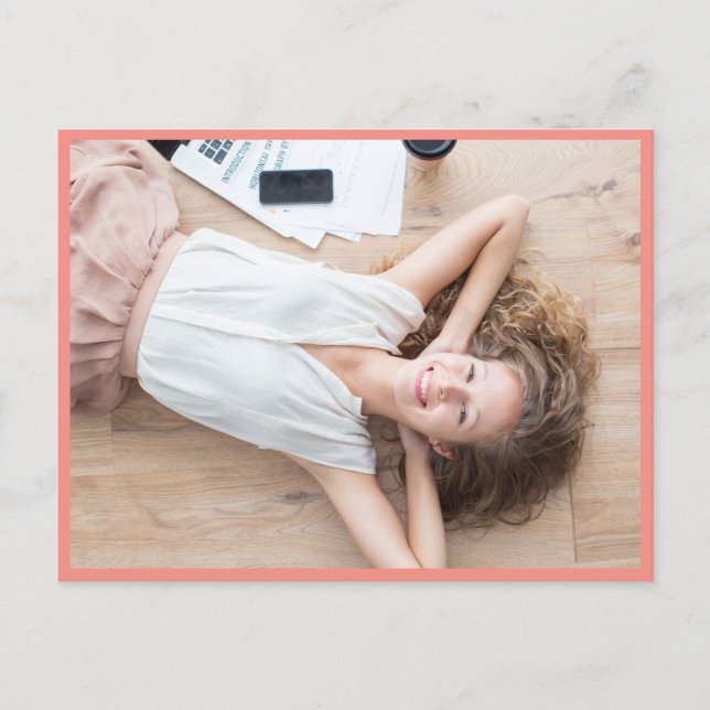 Klass för 2018 Fotoinbjudan till Studentfest. Inbjudan Vykort (Framsida)