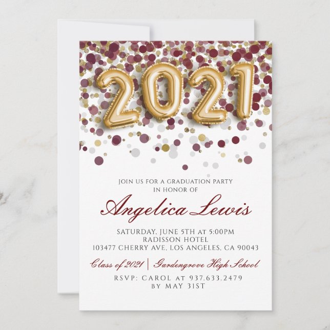 Klass för 2021-Studentfestens inbjudan (Framsida)